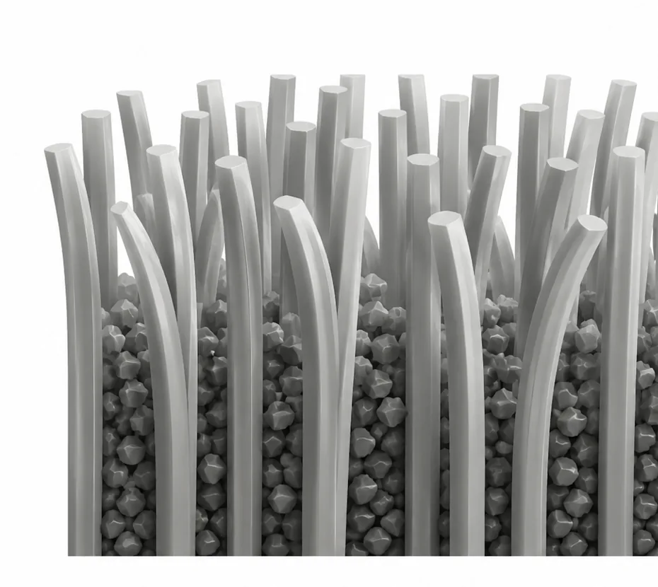 Simplified material illustration for Artificial Turf Systems